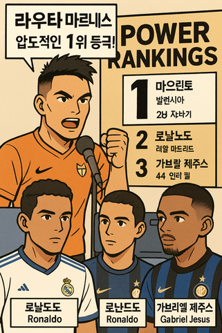 라우타로 마르티네스, 압도적 1위! 호나...